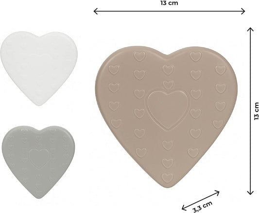 Set 3 Umidificatori per Termosifoni in Ceramica - Design  Cuori - Evaporatore Acqua Radiatore