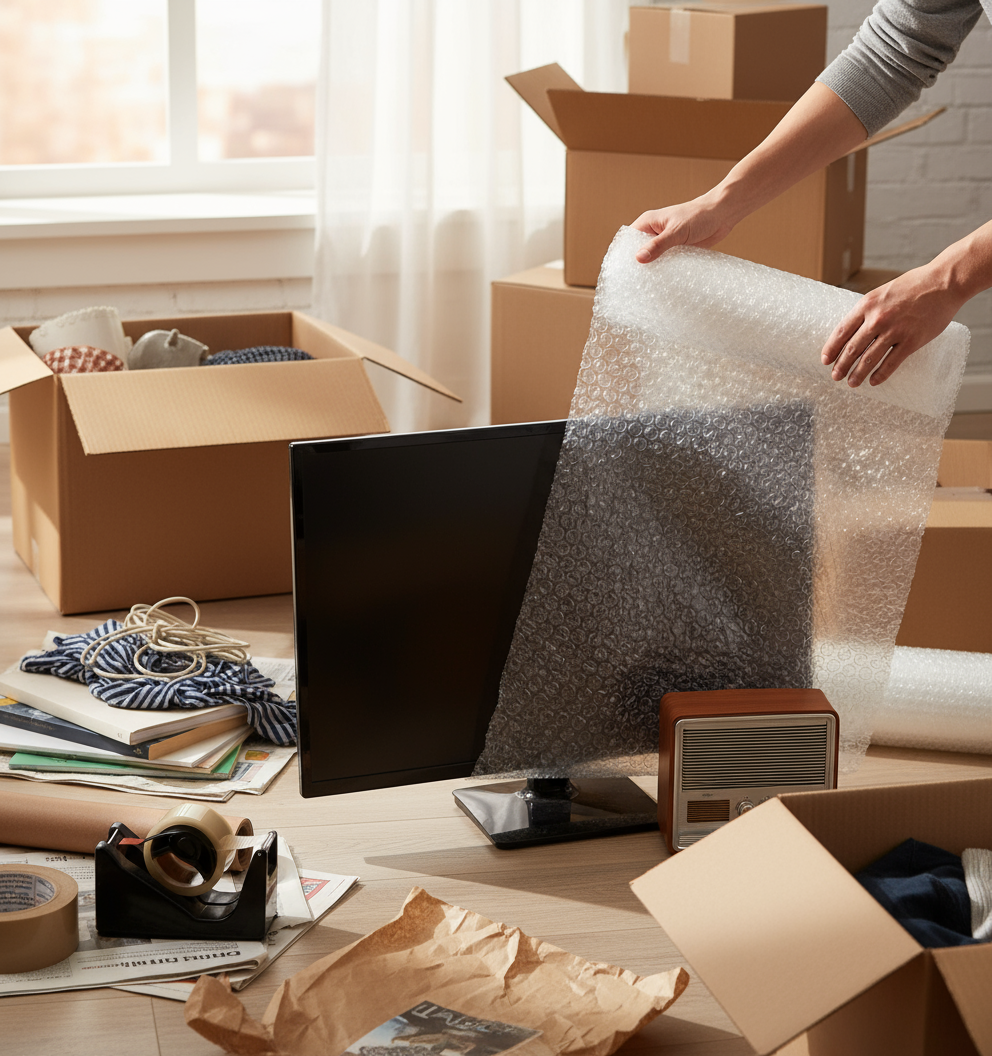 Uso pluriball durante trasloco