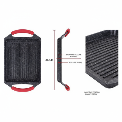 Vista completa bistecchiera 36cm