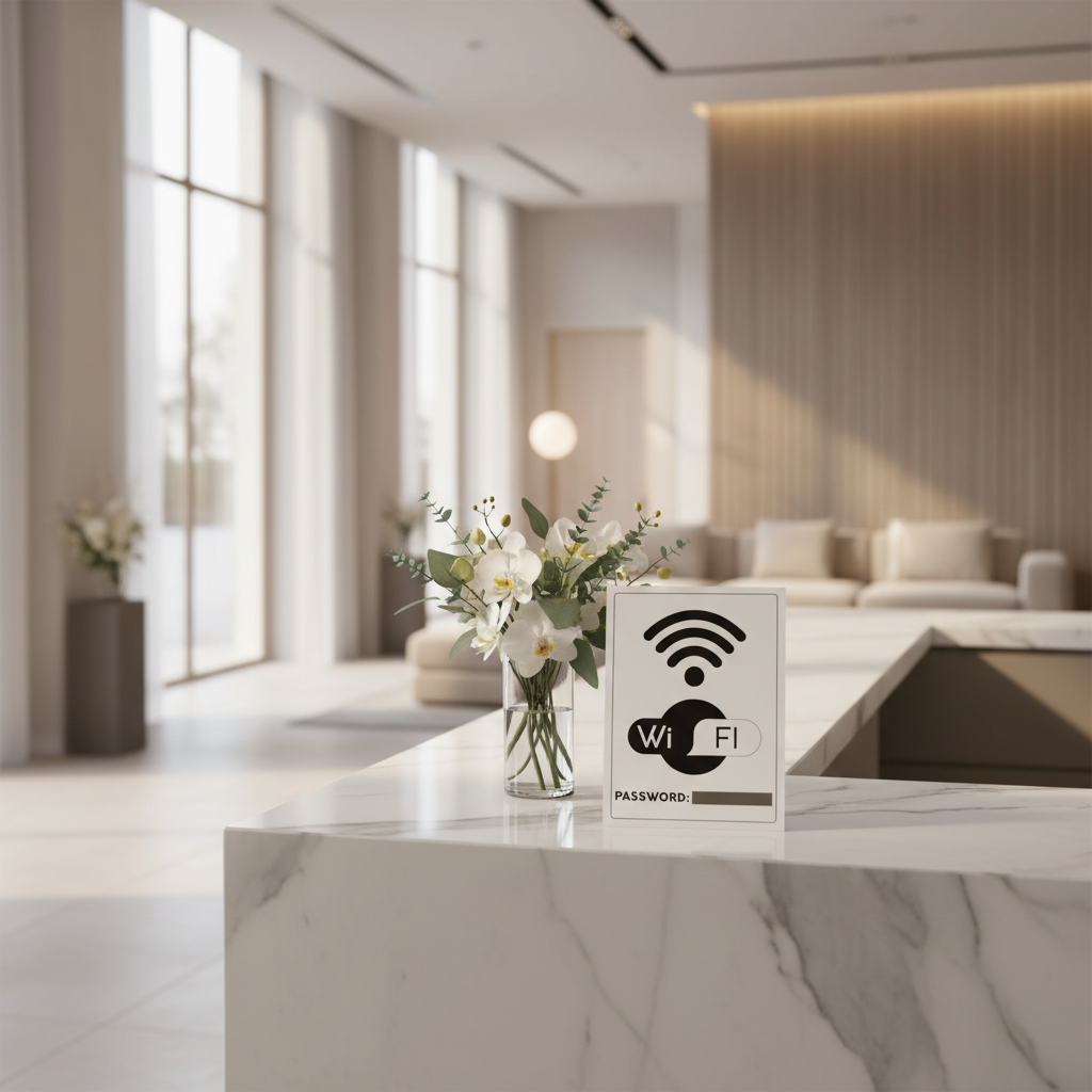 WiFi Sign – Hotel Lobby