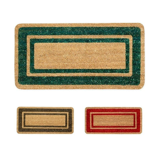 FERCASASHOP® Natural Coconut Doormat Outside Door Entrance Non-Slip Back Mud Scraper Mat MOD. Coconut Edge