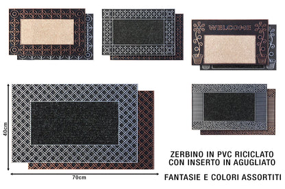 Zerbino Combi Ecologico 45x70 cm - PVC Riciclato con Inserto Agugliato REDS