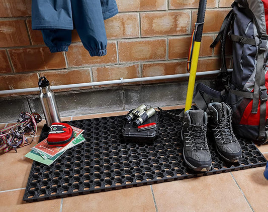 Rubber Compos Doormat with Holes 50x100 cm